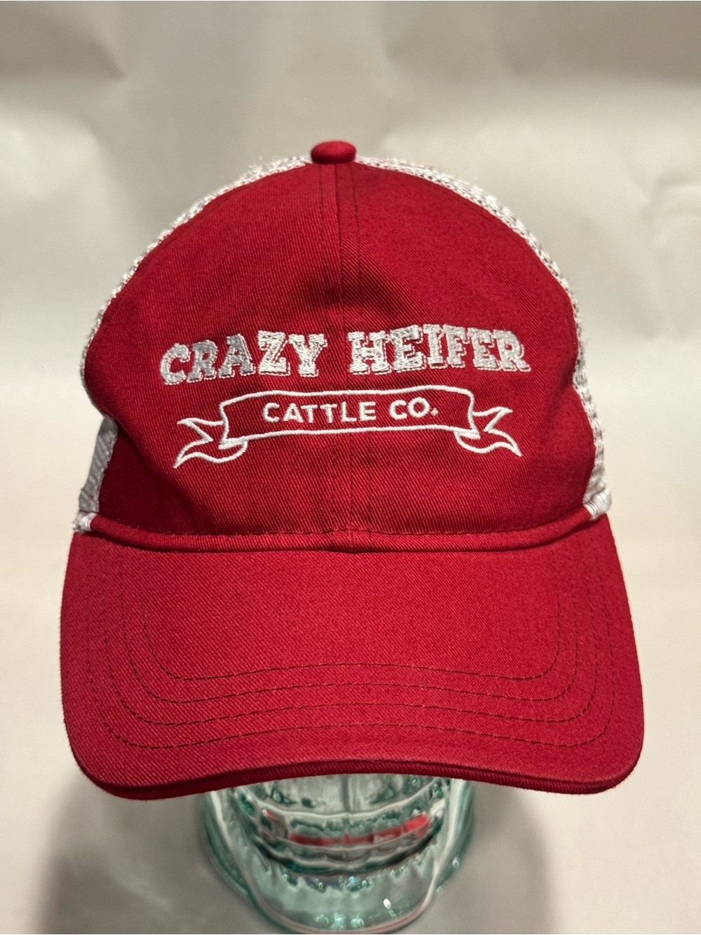 Crazy Heifer Cattle Co Snapback Trucker Hat Cap Mesh Back Red Miranda Lambert